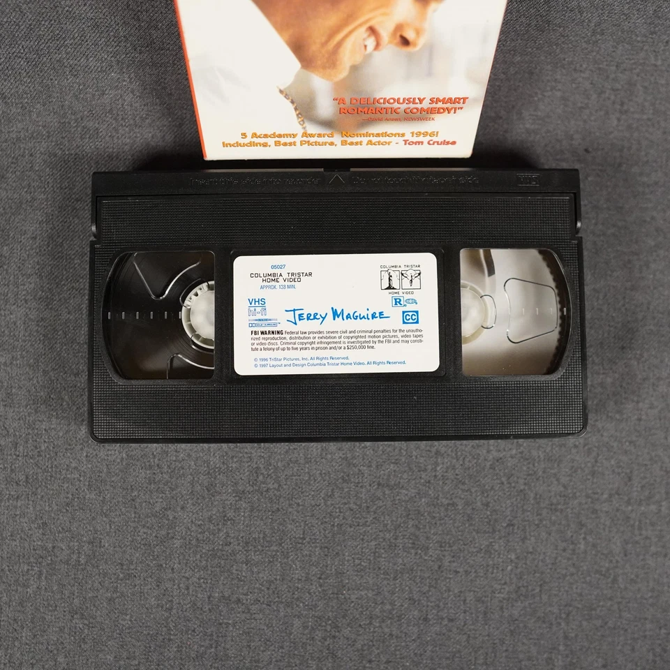 Jerry Maguire VHS Tape Tom Cruise TriStar 1997 Romantic Comedy Movie NTSC Video - Image 2 of 4