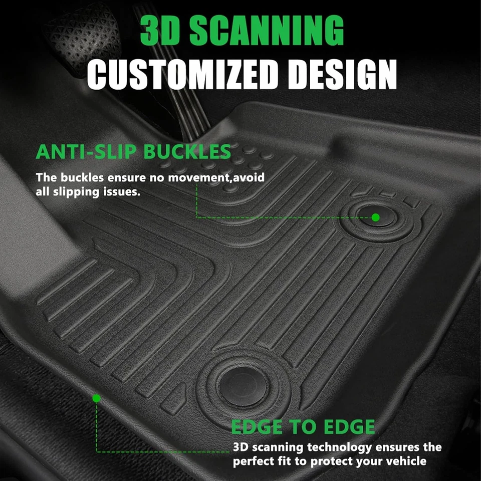 Alfombrillas para Dodge Grand Caravan 2011-2021 (7 asientos), coche negro  Foto 2 de 4