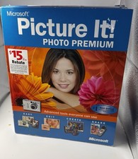 Microsoft Picture It Photo Premium 9 Open Box Complete CD-ROM Software
