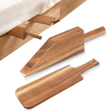 Acacia Wood Mattress Lifter Tool for Changing Sheets, Easy Lever-Action Bed Shee