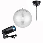 Yescom 16" Large Mirror Disco Ball with Motor & 8 Pinspot LED Light Event Stage — photo 1
