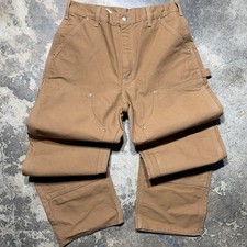Carhartt B01 BRN Double Knee Pants USA Made 32x30 Brown Duck Workwear NWOT