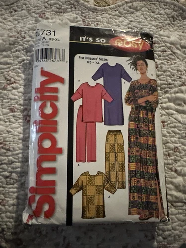 Simplicity Sewing Dress Pants Set Maxi Pattern 5731 Shirt Loungewear NEW