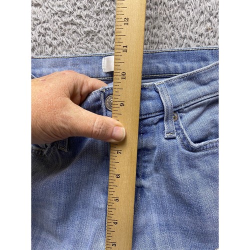 Pantalones de mezclilla para mujer 7 For All Mankind 26 desgastados rasgados lavado claro - Imagen 21 de 23
