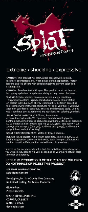  Tinte de cabello semipermanente Splat Rebellious Colors rojo obsesión carmesí  Foto 4 de 4