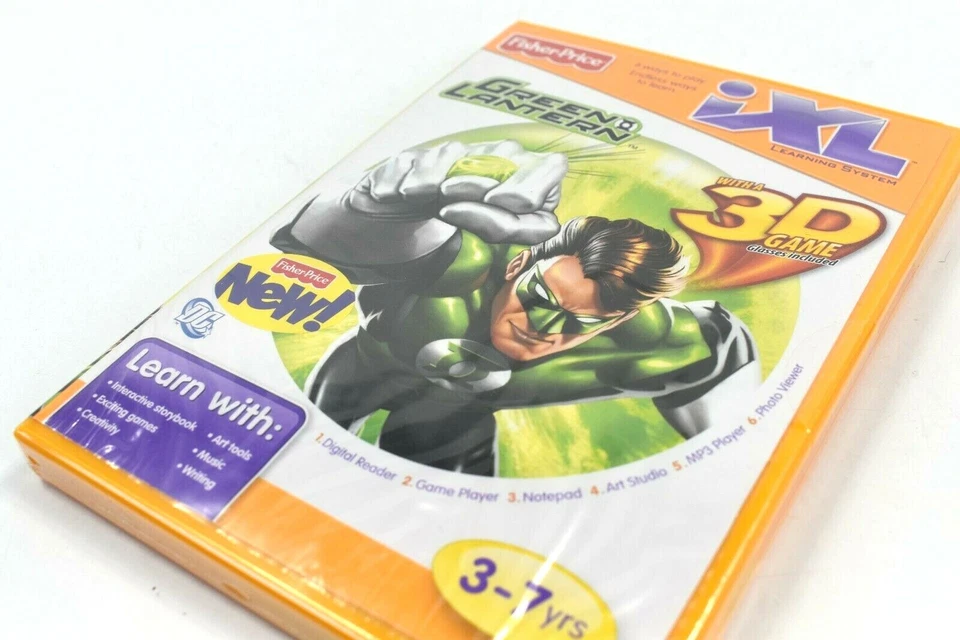 Green Lantern 3D Game IXL Learning System Software By Fisher Price New Sealed - Image 2 of 4