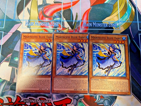 Yu-Gi-Oh! 3x Marincess Blue Tang LED9-EN051 1st Edition English NM