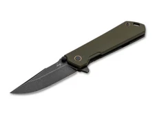 BOKER PLUS® Kihon Assisted OD Green Pocket Knife 3.35" Blade D2 Burnley 01BO164