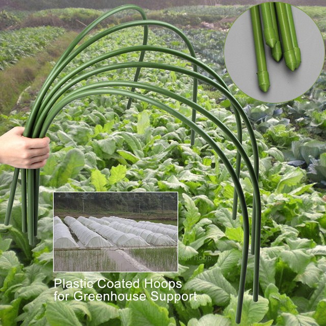 6 Pcs Greenhouse Plant Hoop Grow Garden Tunnel Hoop Support Hoops