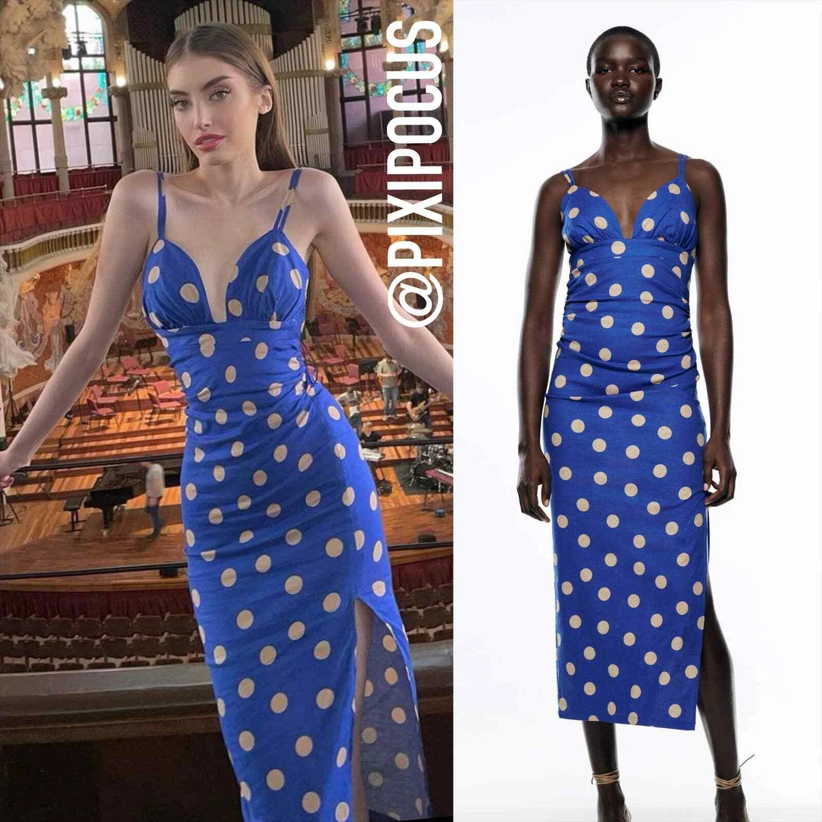 Shona joy blue hotsell polka dot dress