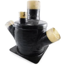 Centek 1601484 Sea Ray Muffler with Bypass (2) 4" inlets (1) 5" outlet, (1) 2.5"