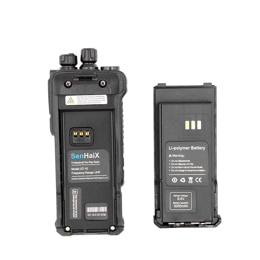 SenHaix Alta Potencia 10 Vatios Salida UHF VHF Banda Completa GT-12 Radios Analógicos Bidireccionales Con Cargador Tipo C Soporte APP Porgram En El Teléfono Móvil - Foto 5