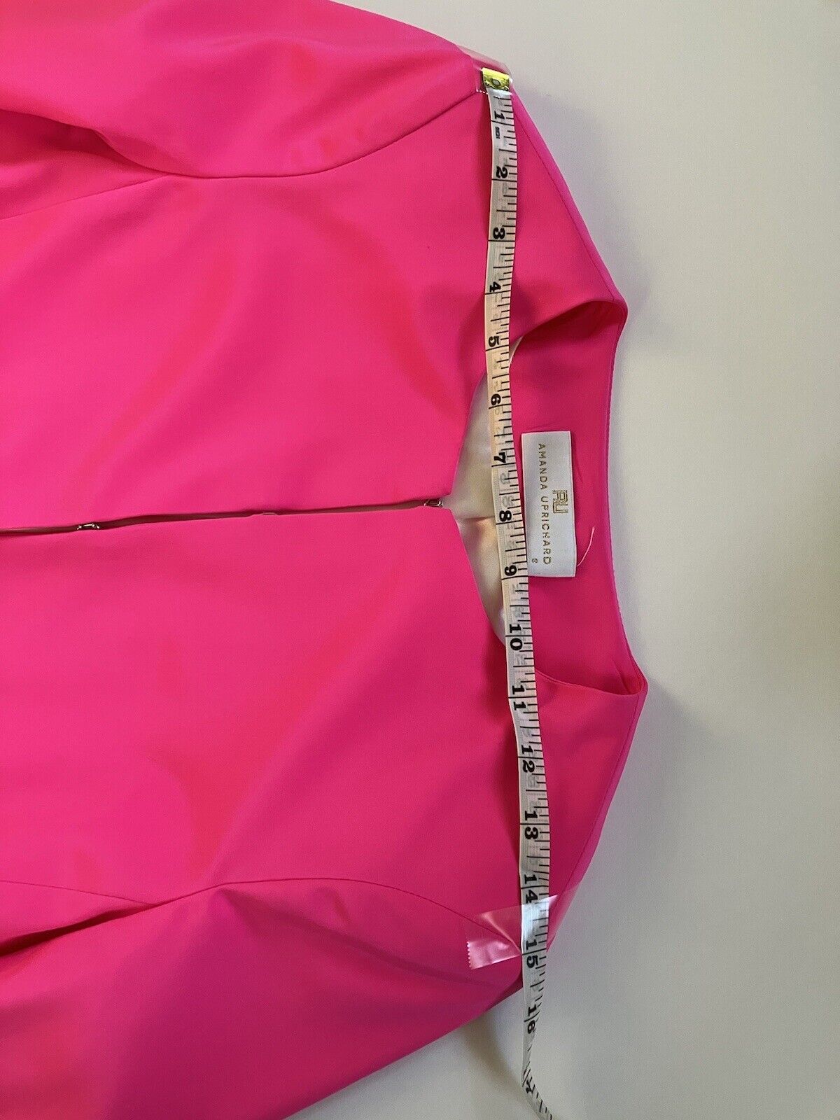 Amanda Uprichard Hot Pink Crop Blazer Size S - image 8