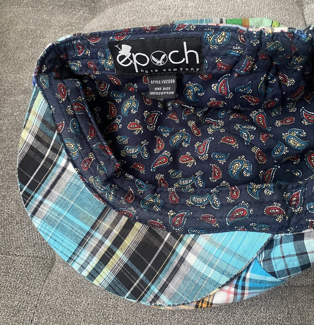 epoch Patchwork Cap Golf Hat Snap Visor One Size - image 5