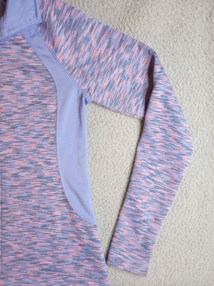 TEK Gear Dry Tek Camisa Manga Larga Talla S Cremallera Chaqueta Entrenamiento Top Rosa Púrpura Foto 2 de 4