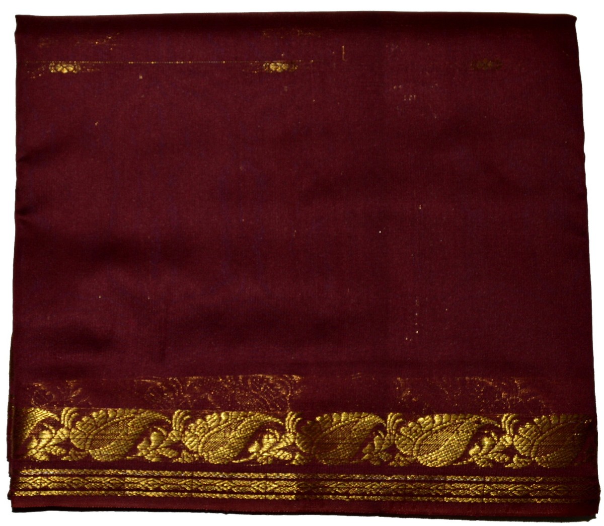 Grüner Brokat Sari Mit Goldmuster | Traditionelles Wickelkleid Aus Indien - Inkl. Bindi & Ohrringe