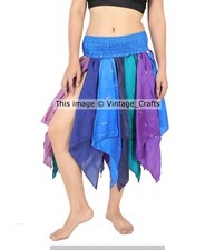 Lot of 5 Pcs Indian Vintage Silk Sari Arab Banjara Hippie Style Boho Skirt Dress