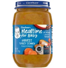 Gerber 3rd Foods Mealtime For Baby Harvest Turkey Dinner – 6 Oz – Pack of 12