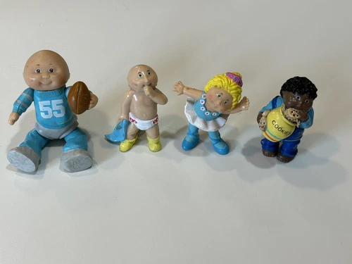 Lot of 4 Vintage 1980's Cabbage Patch Kid Figures Mini Figurines Plastic