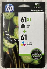 HP 61XL Black 61 Tri-Color Ink Cartridge Set CZ138FN CH562WN CH563WN Retail Box