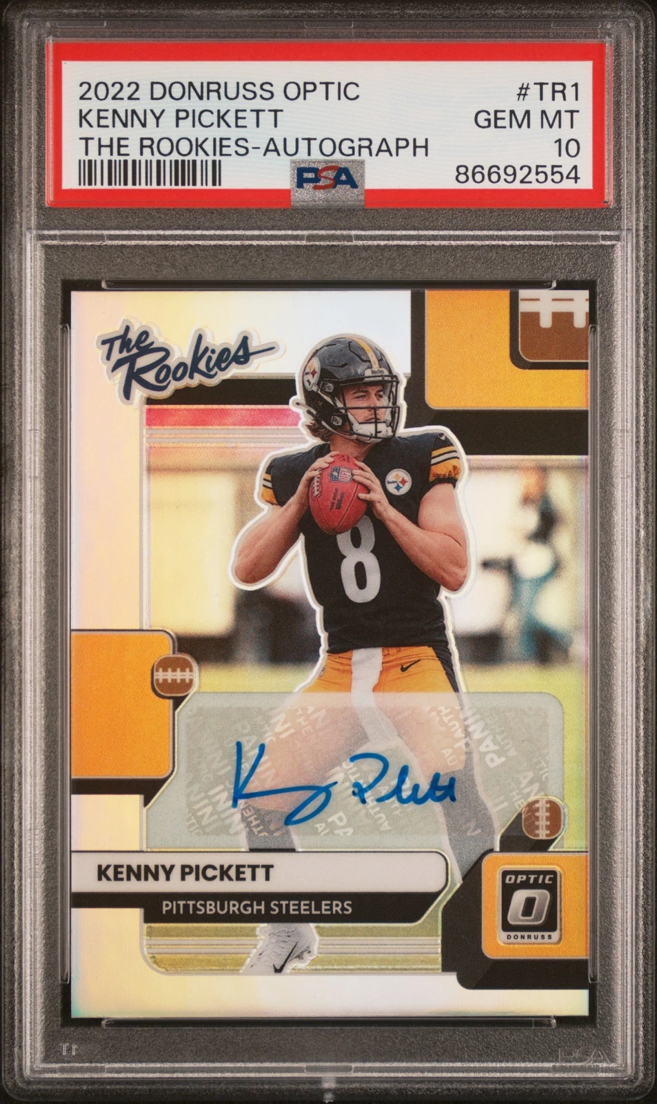 Kenny Pickett Panini Donruss Optic the Rookies #TR1 Autograph