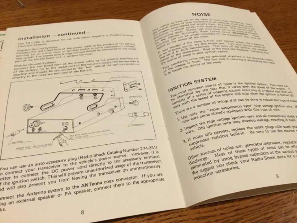 Vintage Realistic TRC-24C Citizens Band CB Radio Owner’s Manual 2 available - Image 3 of 3