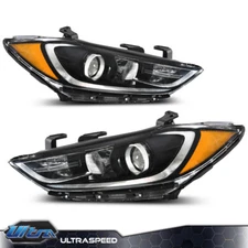 LEFT DRIVER & RIGHT PASSENGER SIDE FIT FOR 2017 2018 HYUNDAI ELANTRA HEADLIGHT