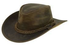 Rodeo Style Unisex Cowboy Cowgirl Hat Shapeable Wide Brim, Handmade Braided Band