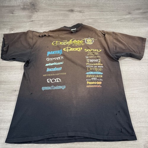 Vintage 2000 OZZFEST T-Shirt Tour Konzert Pantera Soulfly Godsmack THRASHED - Bild 2 von 17