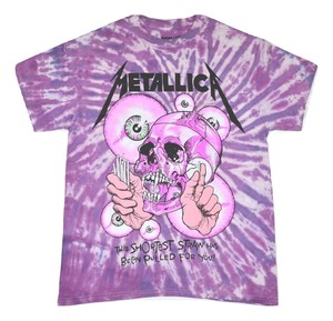Purple tie dye metallica shirt Clearance