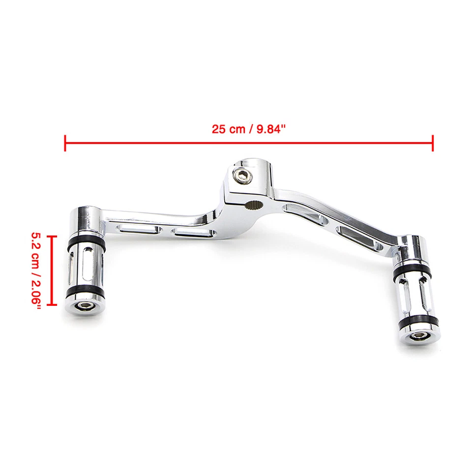 For Harley Sportster XL883 1200 Chrome Gear Shift Lever Shifter Peg Heel Toe Kit - Image 2 of 4