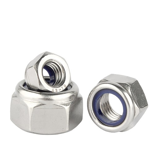 A2 Stainless Steel Nyloc Nylock Lock Hex Nuts DIN 985 Fine Pitch M6 - M20 - Picture 6 of 16