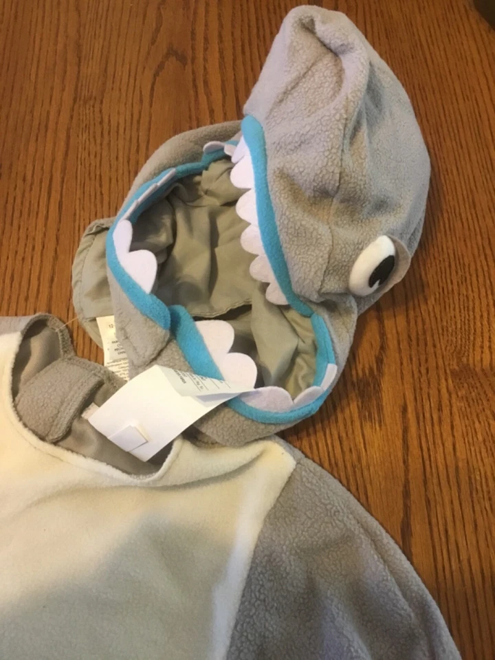 Disfraz de Halloween Pottery Barn para niños pequeños bebés tiburón 12-24 meses nuevo con etiquetas Foto 2 de 4