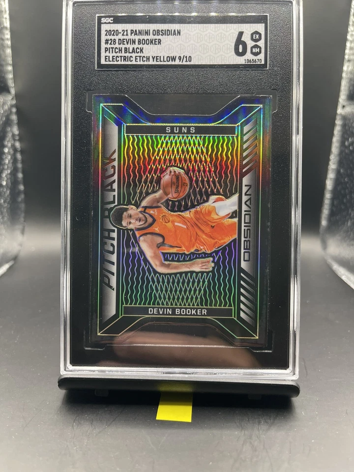 2020-21 panini obsidian devin booker pitch black /10 sgc 6 - Image 2 of 3