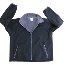 Columbia Mens Size XL Full Zip Fleece Lined Soft Shell Jacket Warm Classic Black