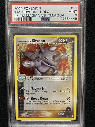 Team Magma's Rhydon graded PSA 9 for sale on eBay