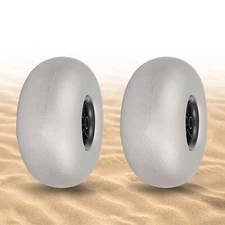 10" Beach Cart Balloon Wheels Axle Hole 20mm Replacement Sand Tires 2 Pack HOT