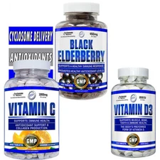 Flu Aid Selection: Vitamin C, Vitamin D, Elderbery, Sambucol - MANY BRANDS!!!