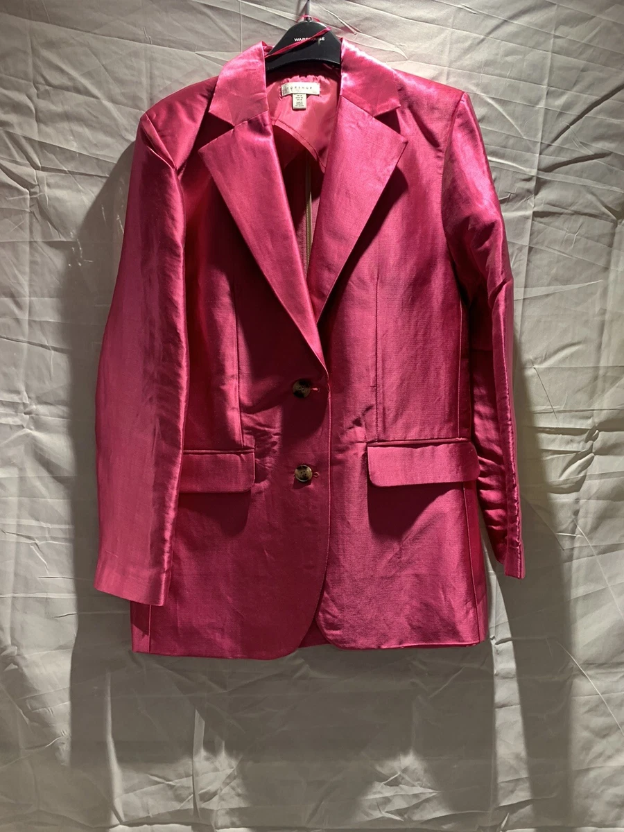 Pink velvet blazer clearance topshop