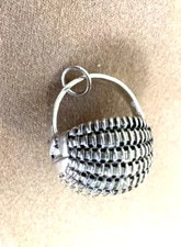 Vintage Brown County Basket Sterling Silver Pendant