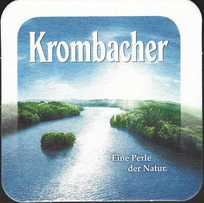 Bierdeckel - Coaster , Krombacher Pils, eine Perle der Natur, Krombach-Talsperre