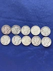 (10) mercury dimes 90% silver Various Dates