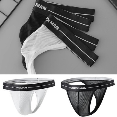 Herren G String Tanga Unterhose mit durchsichtigem Beutel und T Back Style