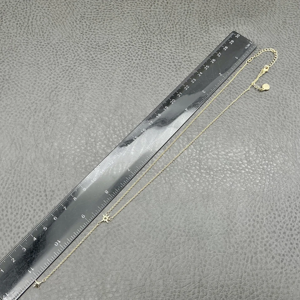 Collar Bryan Anthonys Chapado en Oro Starburst Lariat Colgante de Cristal Ajustable Foto 3 de 4