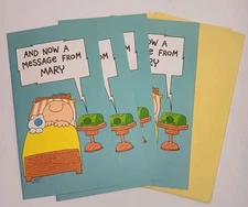 4ct~ Unused Vintage ZIGGY American Greetings Card & Env ~ "Message From MARY"