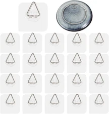 Wall Plate Hangers for Display - Invisible Adhesive Picture 2.4 inch, Clear 