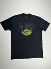 Junk Food Clothing T-Shirt Mens L Green Bay Packers Distressed Black Graphic