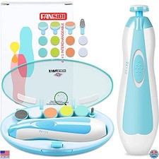 Electric Baby Nail Trimmer Kit with 12 Replacement Pads for Safe Grooming