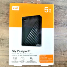 WD Passport  Portable HDD 5TB - Black WDBPKJ0050BBK  *NEW*