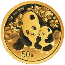 2024 50 Yuan Gold Chinese Panda .999 3g Brilliant Uncirculated